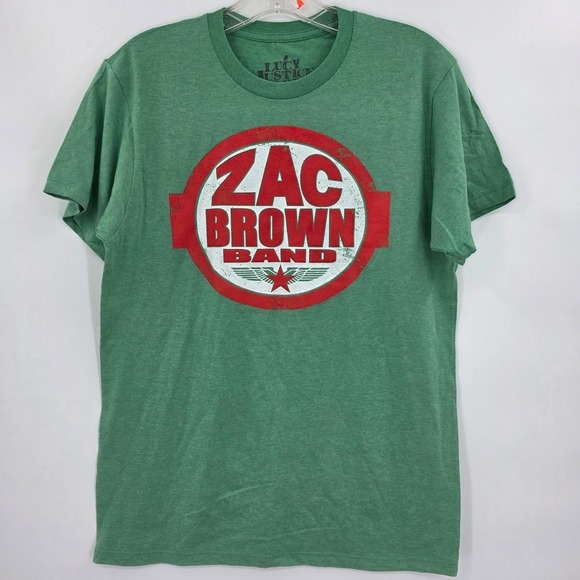 Zac Brown Band Green Graphic T Shirt Mens Lucy Justice Goods Concert Tour Small - Picture 2 of 5